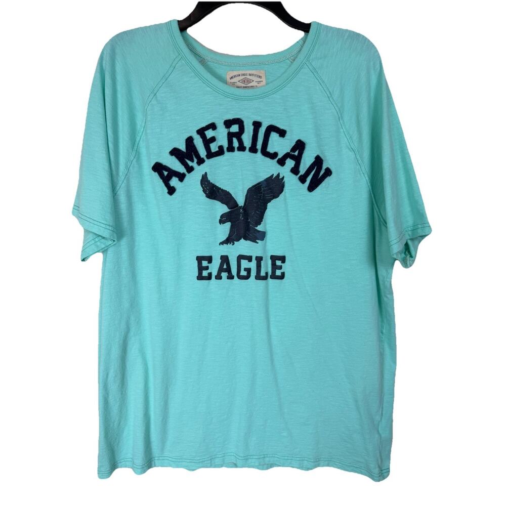 American Eagle Men’s Tshirt Vintage Puff Spell Out Sz XXL Graphic Print Y2K
